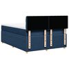 vidaXL Cama box spring con colchón tela azul 160x200 cm