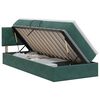 vidaXL Cama con almacenamiento Verde oscuro 90 x 200 cm Terciopelo