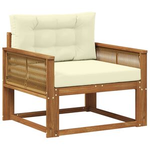 vidaXL Sof&aacute; intermedio de exterior Madera de Acacia S&oacute;lida Natural