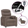 vidaXL Sill&oacute;n de masaje el&eacute;ctrico tela gris taup&eacute;