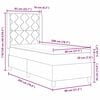 vidaXL Cama tipo Box Spring con colch&oacute;n Gris oscuro 80 x 200 cm tela