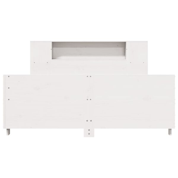 vidaXL Estructura de cama sin colchón madera maciza blanca 120x190 cm