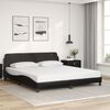 vidaXL Estructura de cama Dover cuero sintético negro 180x200 cm
