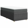 vidaXL Cama box spring con colchón tela gris oscuro 90x190 cm