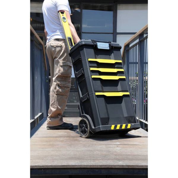 Stanley Caja de herramientas con ruedas pl&aacute;stico negro 1-79-206
