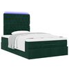 vidaXL Estructura de cama otomana colchones terciopelo verde oscuro