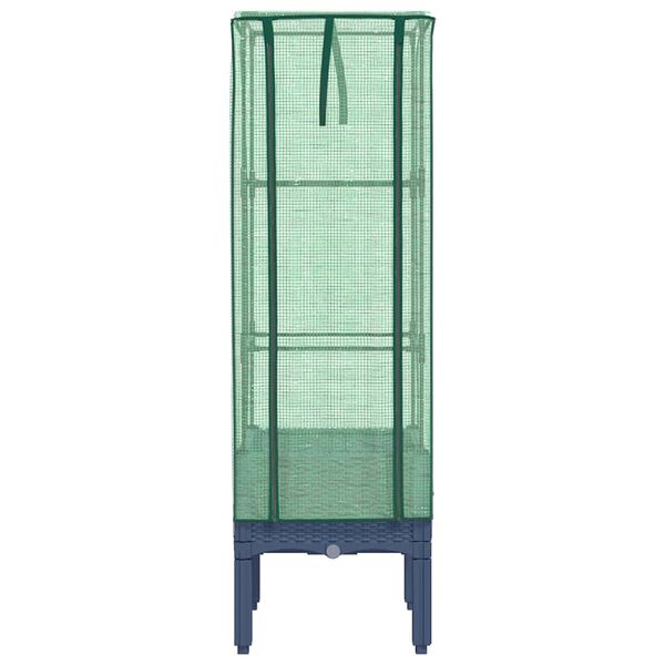 vidaXL Arriate con cubierta invernadero aspecto rat&aacute;n 40x40x140 cm