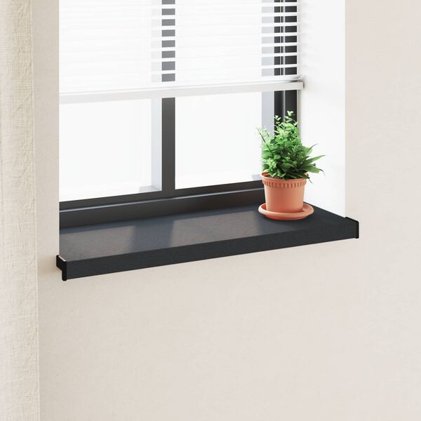 vidaXL Umbral de Ventana Antracita con Vetas de Madera PVC