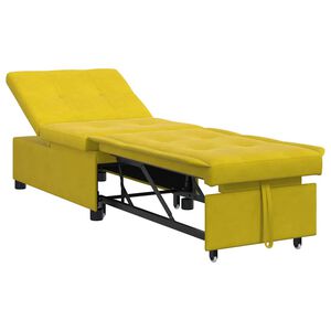 vidaXL Sof&aacute; cama Amarillo 194 x 67 x 82 cm Terciopelo