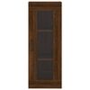 vidaXL Aparador alto madera contrachapada roble marr&oacute;n 34,5x34x180 cm