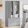vidaXL Gabinete de Ba&ntilde;o con caj&oacute;n Gris Sonoma 79,5 x 49 x 156 cm
