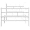 vidaXL Estructura cama sin colchón con estribo metal blanco 90x190 cm
