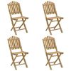 vidaXL Silla de Jard&iacute;n 4 uds. Natural Bamb&uacute;