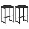 vidaXL Taburete de bar 2 uds. Negro 40 x 32 x 64 cm
