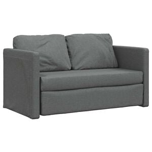 vidaXL Sof&aacute; cama de suelo 2 en 1 tela gris oscuro 112x174x55 cm