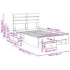 vidaXL Estructura de cama con caj&oacute;n con cabecera Madera contrachapada