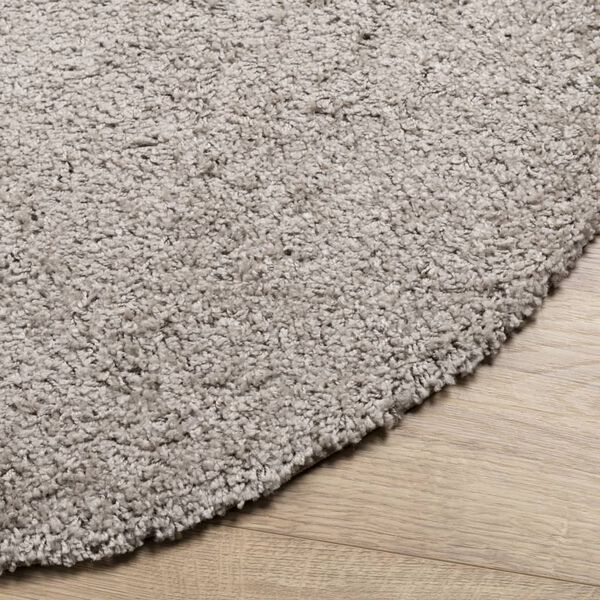 vidaXL Alfombra peluda de pelo largo moderna PAMPLONA beige &Oslash; 120 cm