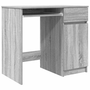 vidaXL Escritorio Sonoma gris 86x49x76 cm madera de ingenier&iacute;a