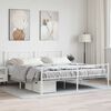 vidaXL Estructura cama sin colchón con estribo metal blanco 180x200 cm