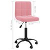 vidaXL Silla de oficina giratoria de terciopelo rosa