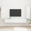 vidaXL Conjunto de mueble de TV 4 pcs brillante Madera de ingenier&iacute;a