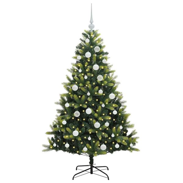 vidaXL Árbol de Navidad Artificial Articulado 150 LEDs Verde 150 cm