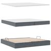 vidaXL Cama con almacenamiento y LED con LED Gris oscuro 200 x 200 cm