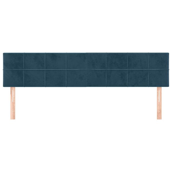 vidaXL Cabeceros terciopelo azul oscuro 200x5x78/88 cm