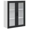 vidaXL Armario de vidrio para pared PORTO Negro 80 x 31 x 100 cm