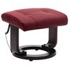 vidaXL Sillón de masaje reclinable para TV cuero sintético rojo tinto