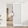 vidaXL Puerta Corredera 78 x 202 cm Madera de pino maciza y vidrio