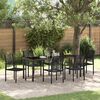 vidaXL Conjunto de Comedor de Jard&iacute;n 7 pcs Negro