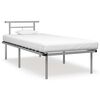 vidaXL Estructura de cama sin colch&oacute;n metal gris 90x200 cm