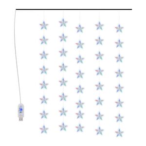 vidaXL Cortina de luces estrellas 200 LEDs de colores 8 funciones