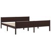 vidaXL Estructura cama 2 cajones madera pino marr&oacute;n oscuro 200x200 cm