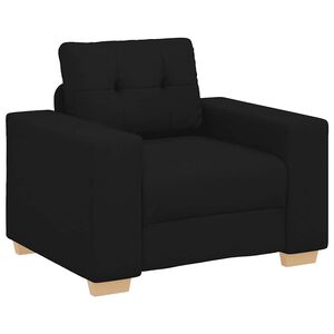 vidaXL Sillón de tela negro 60 cm