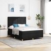 vidaXL Cama tipo Box Spring con colch&oacute;n Negro 140 x 190 cm tela