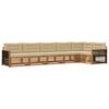 vidaXL Conjunto de sof&aacute;s de exterior con coj&iacute;n 6 pcs Natural y Beige