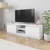 vidaXL Mueble para TV madera contrachapada blanco 120x30x35,5 cm