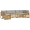 vidaXL Conjunto de sof&aacute;s de exterior 6 uds. Blanco y Gris Claro