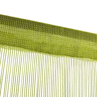 vidaXL Cortinas de flecos 2 piezas 100x250 cm verde