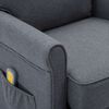 vidaXL Sillón de masaje de tela gris oscuro