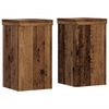 vidaXL Soportes de plantas 2 uds madera roble envejecido 10x10x18 cm