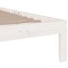 vidaXL Estructura de cama sin colch&oacute;n madera maciza blanco 100x200 cm