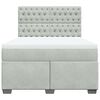 vidaXL Cama box spring con colch&oacute;n terciopelo gris claro 160x200 cm