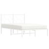 vidaXL Estructura cama sin colchón con cabecero metal blanco 120x190cm