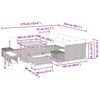 vidaXL Conjunto de sof&aacute;s de jard&iacute;n con coj&iacute;n 12 pcs Beige Polirat&aacute;n