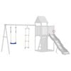 vidaXL Columpio con escalera de cuerda polietileno azul