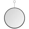 vidaXL Espejo colgante con gancho negro 30 cm