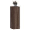 vidaXL Soportes de plantas 2 uds madera marr&oacute;n roble 25x25x80 cm
